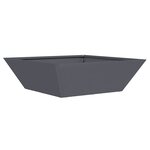 vidaXL Pot de jardin en forme de bol Anthracite 50 x 50 x 15 cm Acier
