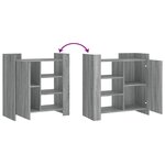 vidaXL Buffet sonoma gris 73 5x35x75 cm bois d'ingénierie