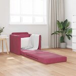 vidaXL Canapé-Lit 60cm Bordeaux Velours
