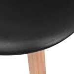 vidaXL Chaises à manger lot de 2 Noir Plastique