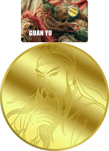 Monnaie GUAN YU 1/1000 Oz Or 12$ Liberia 2026