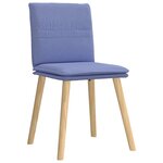 vidaXL Chaises à manger lot de 4 bleu jean tissu