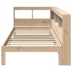 vidaXL Lit bibliothèque sans matelas 90x190 cm bois de pin massif