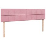 vidaXL Cadre de lit ottoman avec matelas rose 180x200 cm velours