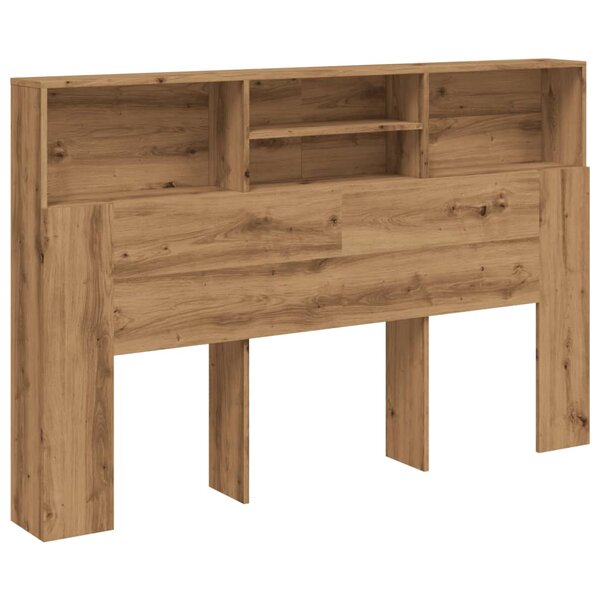 vidaXL Armoire de tête de lit chêne artisanal 160x19x103 5 cm