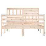 vidaXL Cadre de lit sans matelas 135x190 cm bois massif