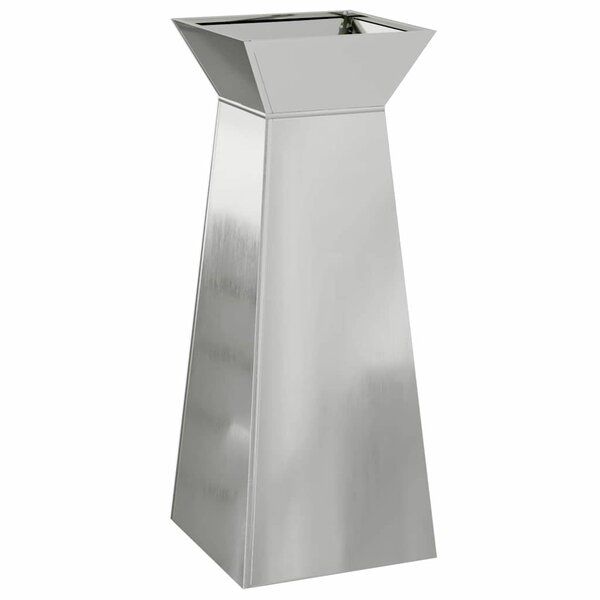 vidaXL Jardinière à pilier Argent 40 x 40 x 100 cm
