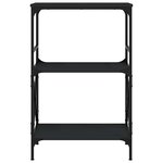 vidaXL Bibliothèque à 3 niveaux noir 59x35x90 5 cm bois d'ingénierie