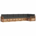 vidaXL Ensemble de canapés d'extérieur 6 Pièces Naturel et Anthracite