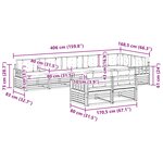 vidaXL Ensemble de canapés d'extérieur 8 pc Blanc et crème Polyester