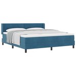 vidaXL Lit à ressorts avec tête de lit Bleu foncé 200 x 180 cm Velours