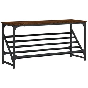 vidaXL Étagère à chaussures chêne marron 90x30x45 cm bois d'ingénierie