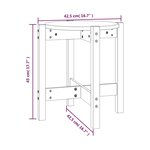 vidaXL Table basse Gris Ø 42 5x45 cm Bois massif de pin