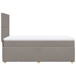 vidaXL Sommier à lattes de lit avec matelas Taupe 90x200 cm Tissu