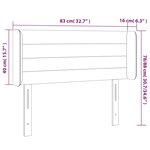 vidaXL Tête de lit avec oreilles Crème 83x16x78/88 cm Tissu