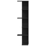 Étagère d'angle vidaXL Chêne Noir 36 5x36 5x140 cm Bois d'ingénierie