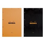 RHODIA - Bloc perforé - 21 x 31,8 - 160 pages Seyes - Papier Velin Surfin P.E.F.C 80G - 2 couleurs aléatoires