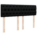 vidaXL Lit ottoman avec matelas et LED noir 140x200 cm tissu