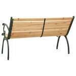vidaXL Banc de jardin 116 cm Fonte et bois massif de sapin