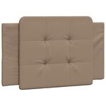 vidaXL Cadre de lit avec LED sans matelas Zadar cappuccino 100x200 cm