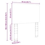 vidaXL Tête de lit Bois Ancien 75 cm Bois d'ingénierie