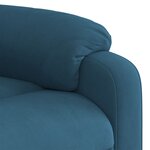 vidaXL Fauteuil inclinable de massage électrique bleu velours