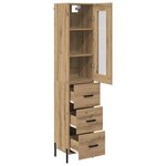 vidaXL Haut Armoire avec tiroir Chêne artisanal 34 5 x 34 x 180 cm