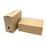 Pack and Move - Lot de 12 boîtes d'archives en carton ondulé robuste - 33 5 x 12 x 24 cm - Organisation pratique