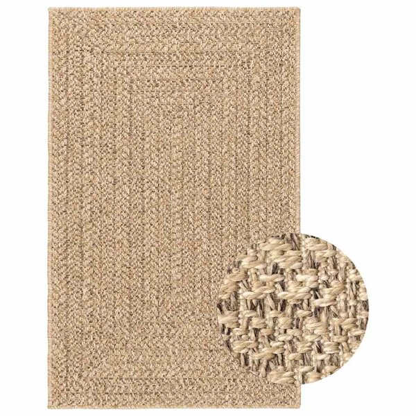 vidaXL Tapis ZIZUR beige 160x230 cm aspect de jute intérieur extérieur