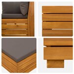 vidaXL Ensemble de canapés d'extérieur avec coussin 6 Pièce Marron