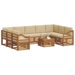 vidaXL Ensemble de canapés d'extérieur 10 pc Naturel et Beige