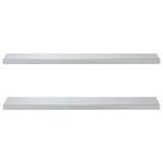 vidaXL Étagères murales 2 Pièces 100x23 5x3 cm argenté acier inoxydable