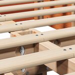 vidaXL Cadre de lit avec stockage Marron cire 120 x 200 cm Bois massif