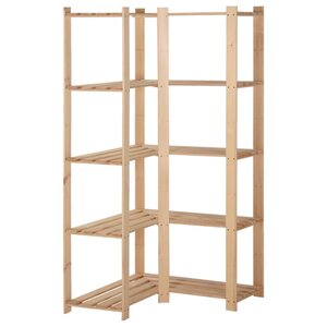 vidaXL Étagère d'angle de rangement 5 niveaux 82 5x82 5x170 cm Pin