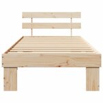 vidaXL Cadre de lit avec tête de lit Naturel 90 x 190 cm Pin massif