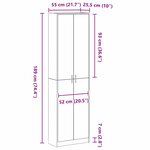 vidaXL Armoire Chêne Marron 55x25x189 cm Bois d'ingénierie