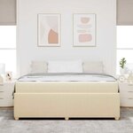 vidaXL Cadre de lit avec matelas avec matelas Crème 180 x 200 cm tissu