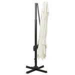 vidaXL Parasol de jardin en porte-à-faux avec double toit sable