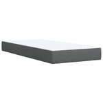 vidaXL Sommier à lattes de lit avec matelas Gris foncé 90x200 cm Tissu