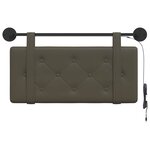 vidaXL Tête de lit suspendue Avec lumière LED Gris Simili cuir