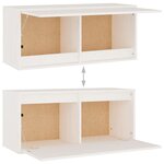 vidaXL Meubles TV 8 Pièces Blanc Bois massif de pin