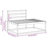 vidaXL Canapé d'extérieur extrémité Naturel 115 x 83 x 73 cm