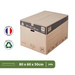 Pack and Move - Lot 20 cartons déménagement XXL - 80 x 60 x 50 cm - Poignées renforcées - 2 adhésifs offerts