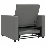 vidaXL Fauteuil convertible 3-en-1 gris foncé en tissu