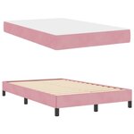vidaXL Lit boxspring avec matelas Rose 120 x 190 cm Velours
