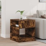 vidaXL Table d'appoint Chêne fumé 40 5 x 40 x 45 cm Bois d'ingénierie