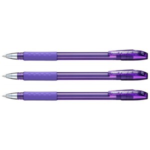 Stylo Bille à Capuchon IFeel-it! BX487 Pointe Moyenne Violet x 3 PENTEL