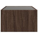 vidaXL Table basse avec LED infini chêne marron 90x50x30 cm