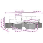 vidaXL Ensemble de Canapés avec coussin 3 Pièces polyrotin