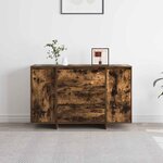 vidaXL Buffet Chêne fumé 120 x 41 x 75 cm Bois d'ingénierie